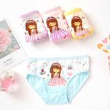 4pcs/lot fashion kids panties girls' briefs female child underwear lovely cartoon panties children clothing baby Girl Underwear