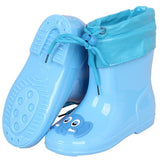 New Autumn Winter Rain Boots Children With Plush Warm Ankle Boots Boys Baby Toddler PVC Waterproof Water Shoes Kids Girls 03B