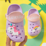 Baby Girl Cartoon Unicorn Toddler Beach Water Garden Slippers Kids Boy Cave Shoes Children Summer Flip Flops Indoor Cute Sandals