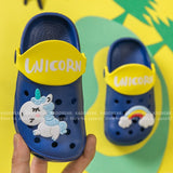 Baby Girl Cartoon Unicorn Toddler Beach Water Garden Slippers Kids Boy Cave Shoes Children Summer Flip Flops Indoor Cute Sandals