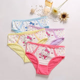 4 Pcs/Lot Cotton Soft Panties For Girls Lovely Baby Girls Underwear Cartoon Cat Briefs Breathable Children Panty Kids Underpants