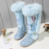 Elsa Princess New Plush Warm Baby Toddler Boots Fashion