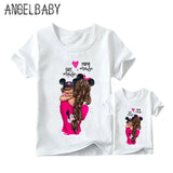 Matching Family Outfits Super Mom and Daughter Print Boys Girls T-shirt Mother's day Present Clothes Kids&Woman Funny Tshirt