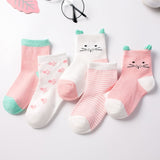 5 Pair/Lot Kids Soft Cotton Socks Boy,Girl,Baby,Cute Cartoon Warm Stripe Dots Fashion Sport Socks Autumn/Winter Children Gift CN