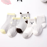 5 Pair/Lot Kids Soft Cotton Socks Boy,Girl,Baby,Cute Cartoon Warm Stripe Dots Fashion Sport Socks Autumn/Winter Children Gift CN