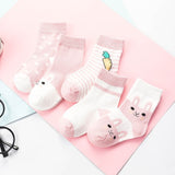 5 Pair/Lot Kids Soft Cotton Socks Boy,Girl,Baby,Cute Cartoon Warm Stripe Dots Fashion Sport Socks Autumn/Winter Children Gift CN