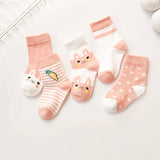 5 Pair/Lot Kids Soft Cotton Socks Boy,Girl,Baby,Cute Cartoon Warm Stripe Dots Fashion Sport Socks Autumn/Winter Children Gift CN