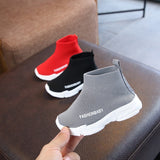 Children Casual Shoes Outdoor Anti-Slippery Fly Knit Kids Socks Shoe Sneaker 1-6Y