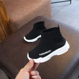 Children Casual Shoes Outdoor Anti-Slippery Fly Knit Kids Socks Shoe Sneaker 1-6Y