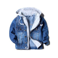 Handsome boy denim jeans coats