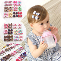 MIXIU 4pcs/set Cute Children Hair Clip Hair Accessories Headwear Baby Ribbon Bow Kids Baby Girls Hairpins Full Cover Clips