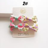 MIXIU 4pcs/set Cute Children Hair Clip Hair Accessories Headwear Baby Ribbon Bow Kids Baby Girls Hairpins Full Cover Clips