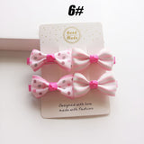 MIXIU 4pcs/set Cute Children Hair Clip Hair Accessories Headwear Baby Ribbon Bow Kids Baby Girls Hairpins Full Cover Clips