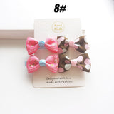 MIXIU 4pcs/set Cute Children Hair Clip Hair Accessories Headwear Baby Ribbon Bow Kids Baby Girls Hairpins Full Cover Clips