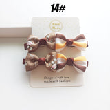 MIXIU 4pcs/set Cute Children Hair Clip Hair Accessories Headwear Baby Ribbon Bow Kids Baby Girls Hairpins Full Cover Clips