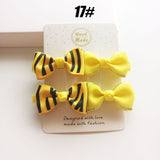 MIXIU 4pcs/set Cute Children Hair Clip Hair Accessories Headwear Baby Ribbon Bow Kids Baby Girls Hairpins Full Cover Clips