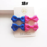 MIXIU 4pcs/set Cute Children Hair Clip Hair Accessories Headwear Baby Ribbon Bow Kids Baby Girls Hairpins Full Cover Clips