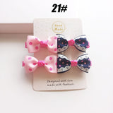 MIXIU 4pcs/set Cute Children Hair Clip Hair Accessories Headwear Baby Ribbon Bow Kids Baby Girls Hairpins Full Cover Clips