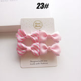 MIXIU 4pcs/set Cute Children Hair Clip Hair Accessories Headwear Baby Ribbon Bow Kids Baby Girls Hairpins Full Cover Clips