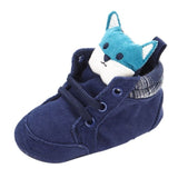 Fox Head Lace Cotton Cloth Shoes