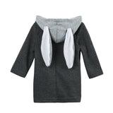 Cute Rabbit Ear Hooded Baby Coat