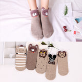 5Pairs/lot Kids Ankle Socks Cute Children Unicorn Socks For Girls Boys Seamless Ankle White Soft Cotton Socks 6 8 10 12 Years