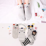 5Pairs/lot Kids Ankle Socks Cute Children Unicorn Socks For Girls Boys Seamless Ankle White Soft Cotton Socks 6 8 10 12 Years