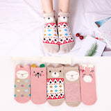 5Pairs/lot Kids Ankle Socks Cute Children Unicorn Socks For Girls Boys Seamless Ankle White Soft Cotton Socks 6 8 10 12 Years