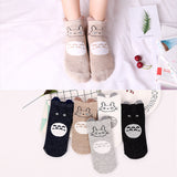 5Pairs/lot Kids Ankle Socks Cute Children Unicorn Socks For Girls Boys Seamless Ankle White Soft Cotton Socks 6 8 10 12 Years