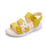 Girls Sandals Gladiator Flowers Sweet Soft Children's Beach Shoes Kids Summer Floral Sandals Princess Fashion Cute High Quality