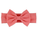 2019 New Cotton Elastic Newborn Baby Girls Solid Color Headband Bowknot Hair Band Children Infant Headband bandeau bebe