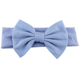 2019 New Cotton Elastic Newborn Baby Girls Solid Color Headband Bowknot Hair Band Children Infant Headband bandeau bebe