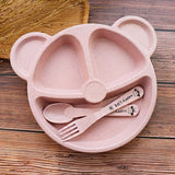 Baby bowl+spoon+fork Feeding Food Tableware Set