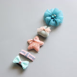 5Pcs/Set Baby Hair clip Set Baby Headband Accessories Cross Kid Hair Clip Cartoon Girl Hair Clip Baby Barrettes Hair Accessories